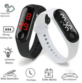 Relógio de Pulso Digital com LED Unissex Esportivo / Relógio Tipo Bracelete