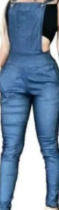 Jardineira Macacão Suspensorio Bengaline Longo Roupa Feminina