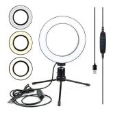 Ring Light Led Mesa Iluminador Pequena Tripé 6 Polegada 16cm