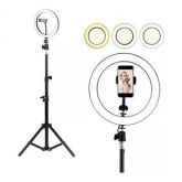 Tripé 2,0m com Ring Light 10 polegadas Kit de Filmagem Youtuber Top